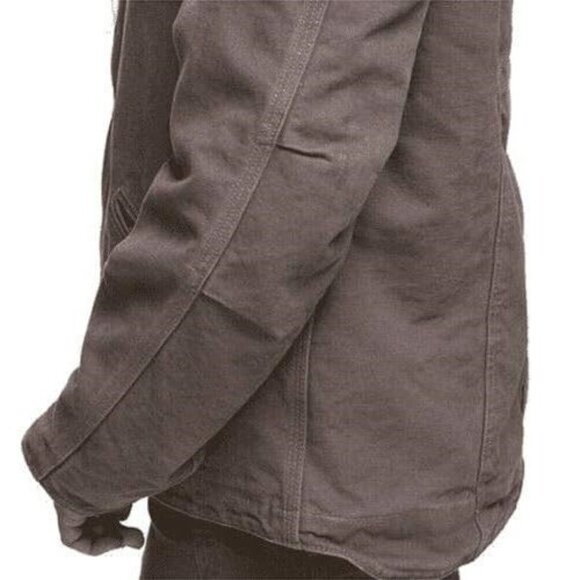 Carhartt Women's Sherpa Lined Sandstone Sierra Jacket in Taupe Gray - Picture 12 of 17